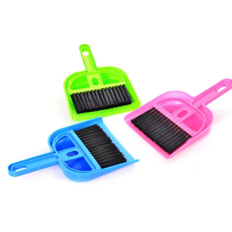 Mini Desktop Sweep Cleaning Brush Durable Keyboard Brush Desktop Sweep Two-Piece Set With Small Broom Dustpan Set