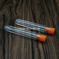 100PCS 13*78mm School Supplies Lab Equipments Clear Plastic Test Tube, Round Bottom Tube with plastic color stopper push cap