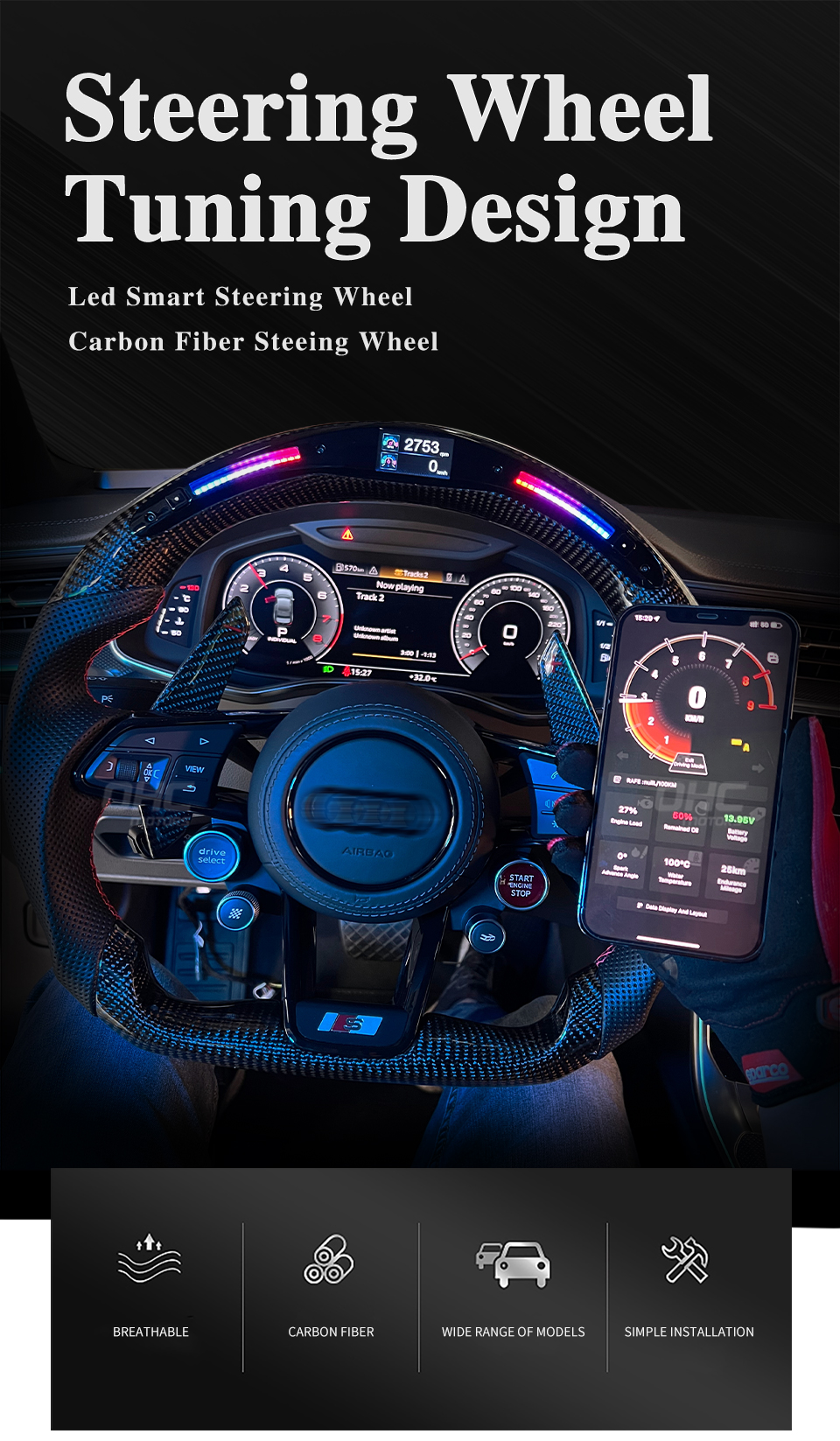 led steering wheel 