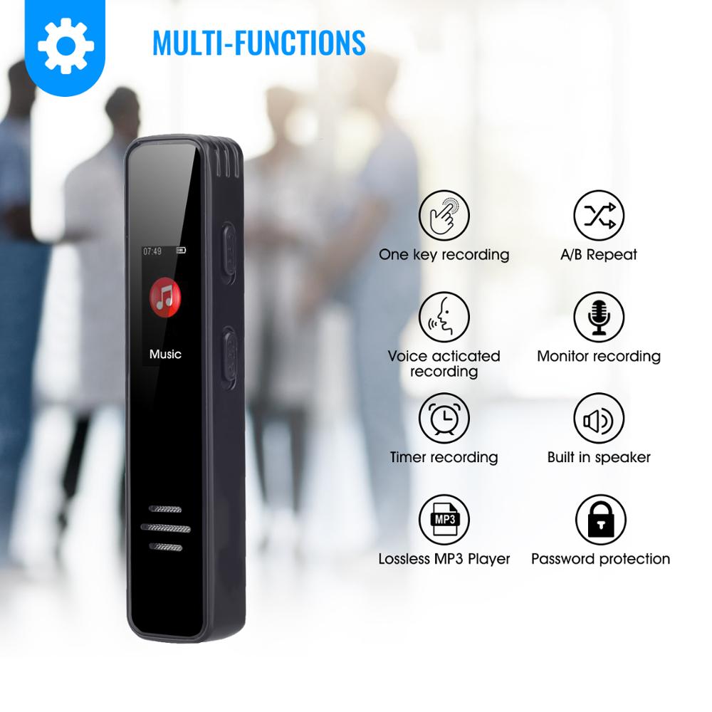 Professional Voice Activated Mini USB Pen 8GB 16GB 32GB Digital Audio Voice Recorder Lossless Mp3 Player Recording For Meetings
