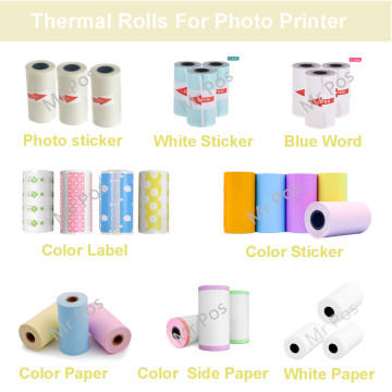 Thermal Label Sticker Receipt Paper Roll For Photo Printer 57*30mm Peripage Paperang Poooli Baypage