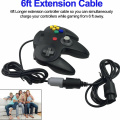 2pcs Plug And Play Controller Extension Cable Charging Game Data Line Portable Practical Game Console Adapter Lengthened For N64