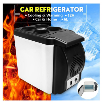 12V 6L Portable Car Refrigerator Mini Fridge Refrigerator Dual-Use Cooler Warmer Box Fridge Compressor For Office Yacht Truck RV