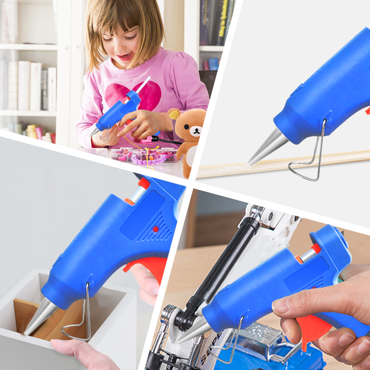 High Temp Heater Melt Hot Glue Gun 20W Repair Tool Heat Mini Gun EU Use 7mm Glue Sticks Optional Base By PROSTORMER