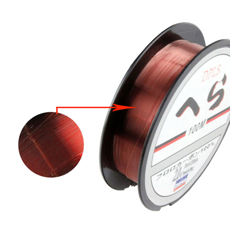 100m Fluorocarbon Fishing Line 3.5-40.5LB Carbon Fiber Leader Line Fly Fishing Line Super Strong Monofilament Thread Bulk Spool