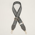 3.8cm black white stripe nylon cotton fabric bag belt DIY Single shoulder bag strap handle 88~140cm adjustable