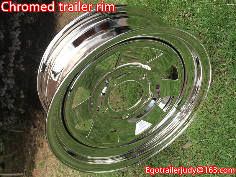 Ego trailer 13"*4.5J CHROMED spoke trailer rim 5 -114.3 car bolt pattern trailer parts, trailer accessories
