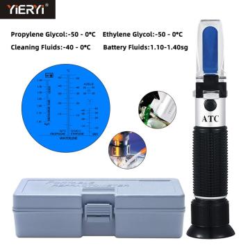 Portable Tester Tool Engine Liquid Ethylene Antifreeze Freezing Car Battery Refractometer ATC