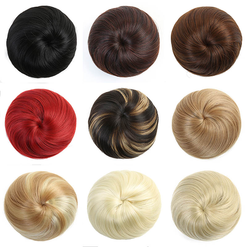 DIANQI Short synthetic hair extensions donut bun roll wig wigs are available in a variety of colors for women