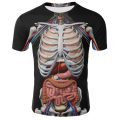 2020 New Fashion Male Skeleton Internal Organs 3D Printed Round Neck Short-Sleeved T-Shirt Anime Funny Halloween Men T Shirt