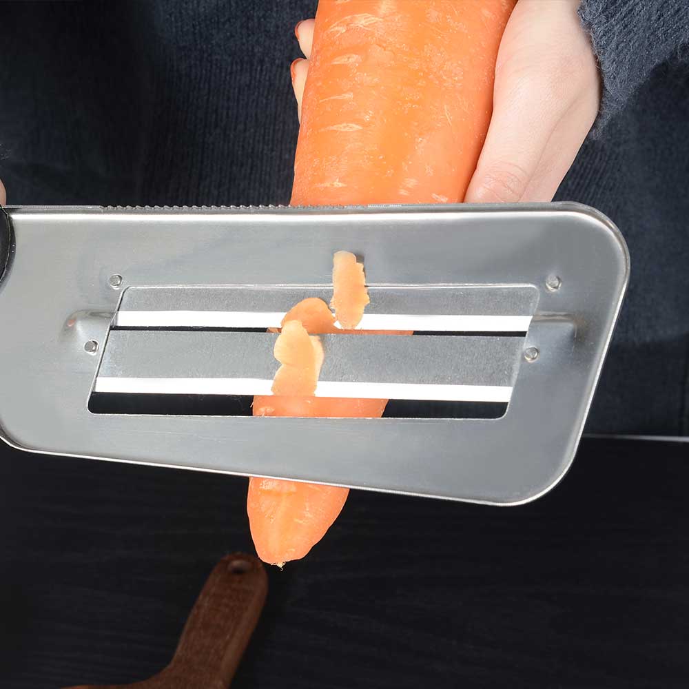 Vegetable Slicer Knife Double 2 Slice Blade Slicing Kitchen Knife Fish Scale Cleaner Knive Cabbage Cucumber Carrot Onion Slicer