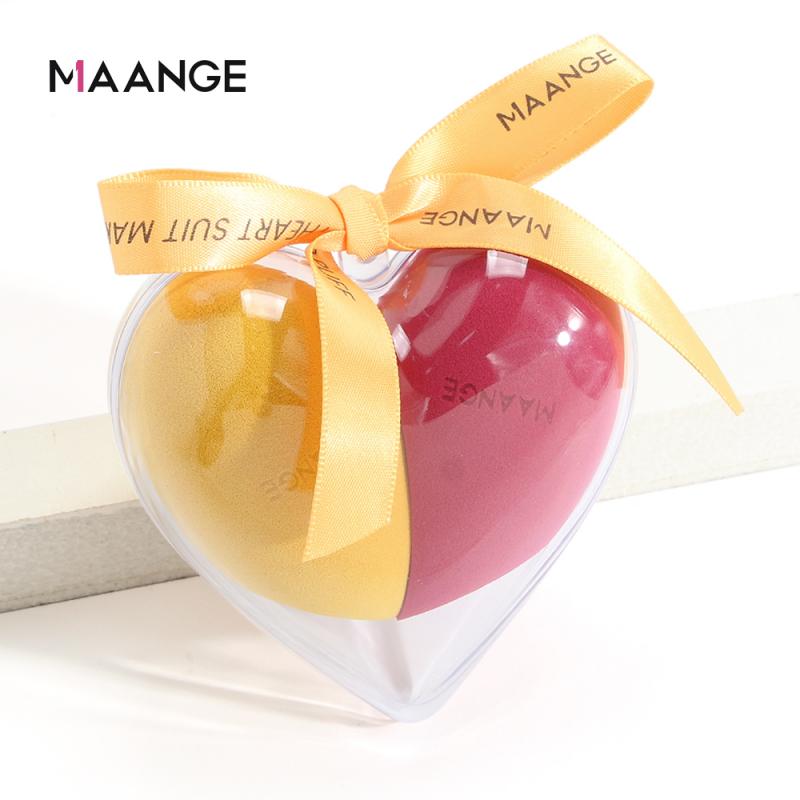MAANGE Love Heart-shaped Makeup Sponge Cosmetic Puff For Foundation Concealer Cream Make Up Soft Water Sponge Puff Wholesale