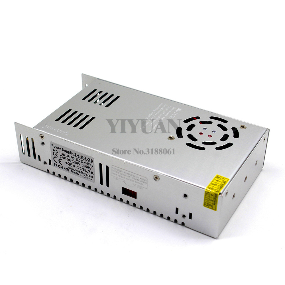 600W 36V 16.7A Switching Power Supply Driver Transformers AC110V 220V TO DC36V SMPS for Led Strip Modules Light CCTV 3D Printer