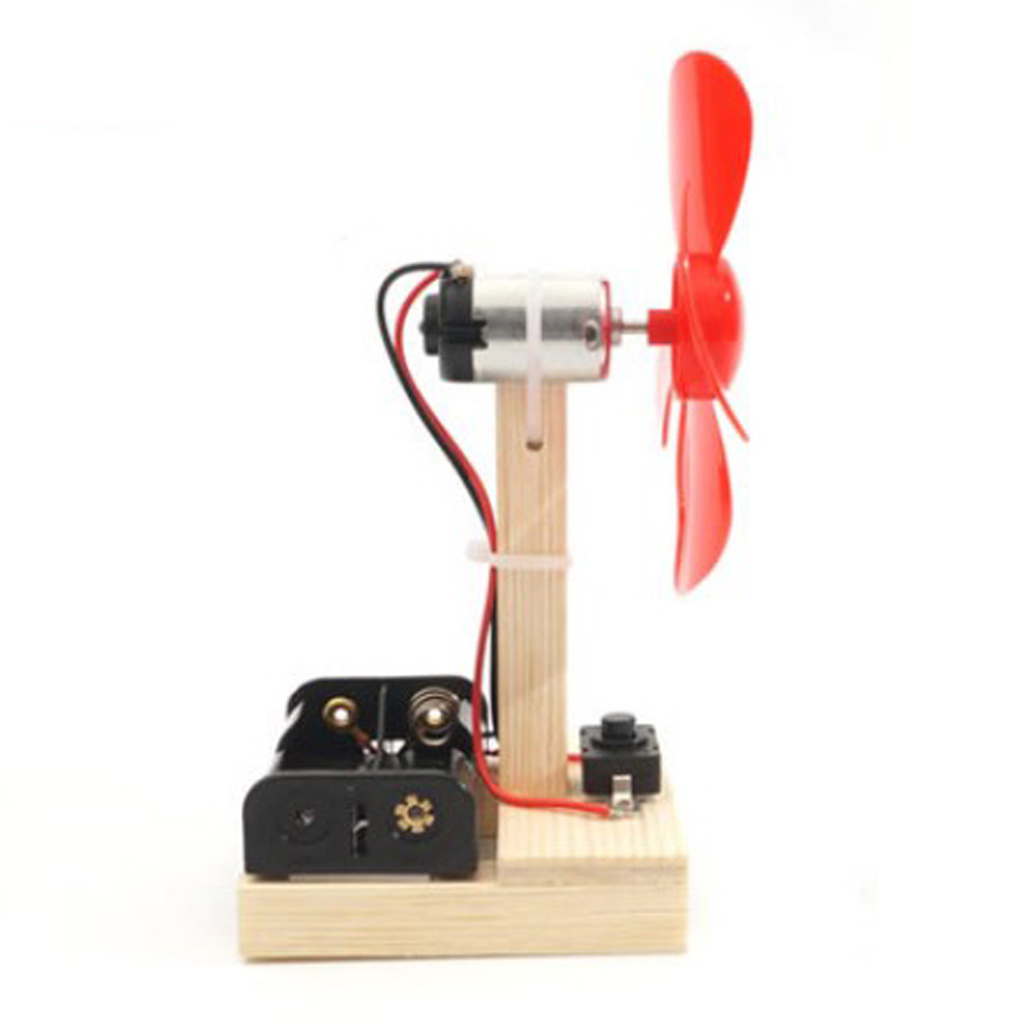 Kids Wind Power Generator Electric DIY Fan Blade Smart IQ Physics Assemble