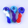 Silicone Smoking Pipe Travel Tobacco Pipes Spoon Cigarette Tubes Herb Accessories Plastic Tobacco Grinder Assorted Random Color