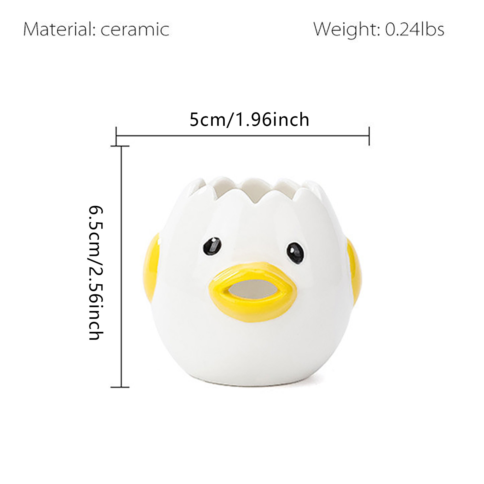 Creative Egg Separator Cute Little Chicken Ceramic egg White Separator Egg Yolk Protein Separator Filter Baking Tools Egg Tools