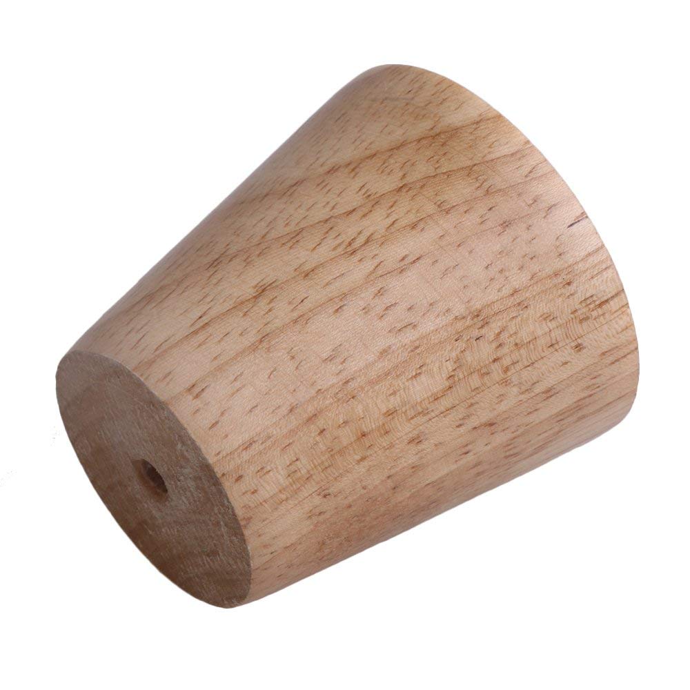 4Pcs NEW Natural Wood Reliable 60x58x38mm Wood Furniture Leg Cone Shaped Wooden Feet for Cabinets Soft Table