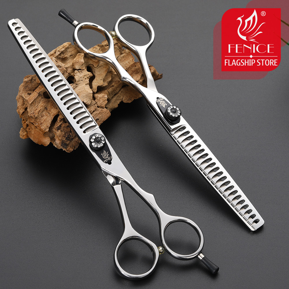 Fenice 7.0/7.5 inch Professional Dog Grooming Scissors Dog Thinning Shear Japan 440C Thinning Rate 75%