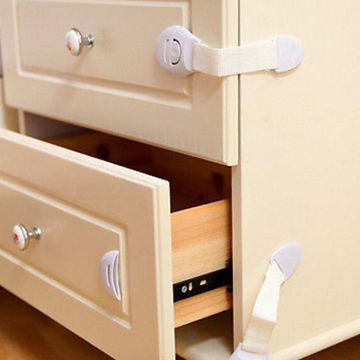 3 piece Child Kids Care Safety Cabinet Locks Straps For Cabinet Drawer