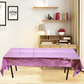 1pc Disposable Aluminum Foil Tablecloth Rectangular Hotel Banquet For Wedding Party Christmas Table Cover Home Decoration
