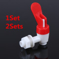 1/2Sets Plastic Faucet Glass Wine Bottle Jar Wine Barrel Tank Faucet With Filter Wine Valve Water Dispenser Switch Tap Bibcocks