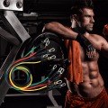 11 pcs Yoga Band Tube Resistance Bands Set Fitness Elastic Rubber Band Training Workout Expander Pull Rope Gym Fitness Equipment