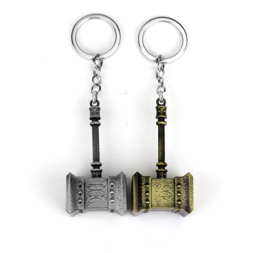 World of Warcraft Key Chain Thrall Weapon Hammer Key Rings For Gift Chaveiro Car Keychain Jewelry WOW Key Holder Souvenir