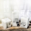 KH Set Of 3 Paraffin Wax Candles Home Decoration Handmade Long Burning Decorative Square Pillar Candle favors Christmas Gift