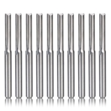 10Pcs 2 Flute Cnc Router Bits 3.175Mm Straight Slot Tungsten Steel Milling Cutter For Wood Mdf Plastic