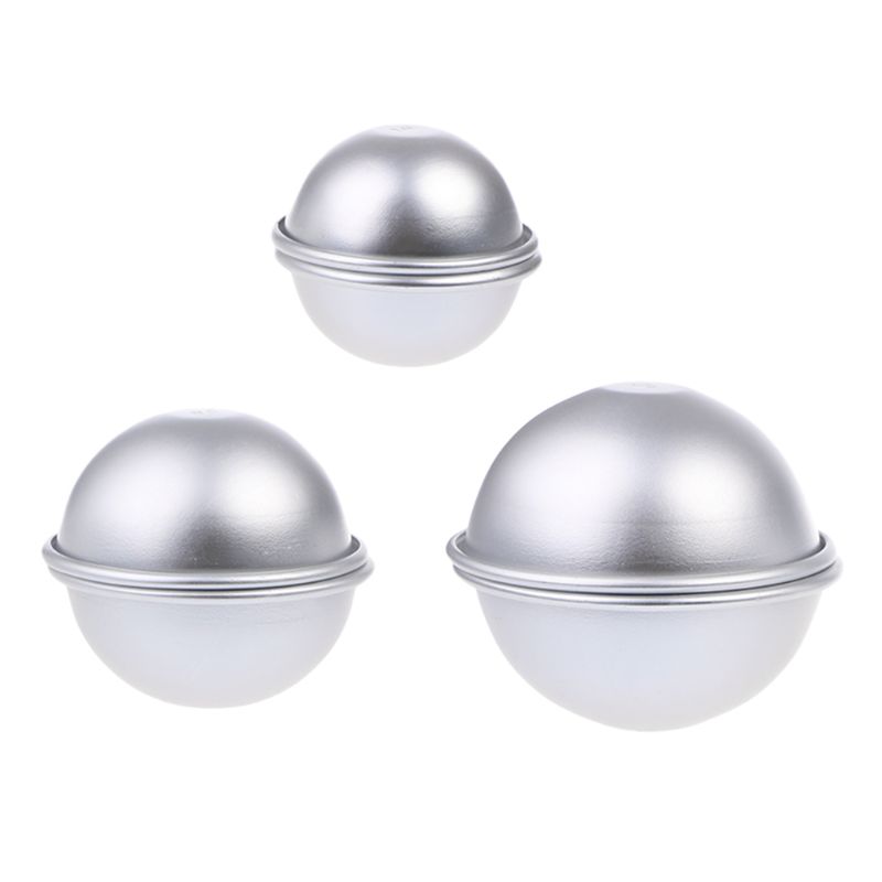 6 PCS 3 Sizes DIY Metal Bath Bomb Mold 2 Set For Crafting Your Own Fizzles