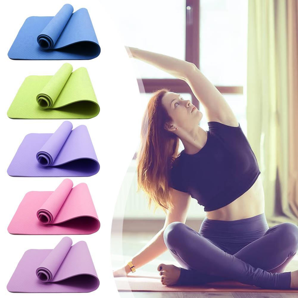 TPE Tasteless Non-slip Yoga Mats Fitness Body Building Pilates Pads