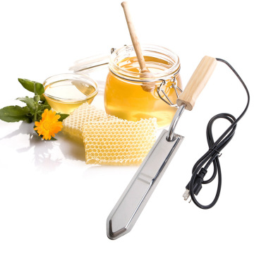 Electric Heat Honey Knife Bee Beekeeping tools Cutting Knife Heating Handle Wooden Tools Stainless Scraper