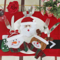 6pcs set Christmas Decorations For Home Snowman Cutlery Bags Christmas Santa Claus Kitchen Dining Table Cutlery Suit Set Decor