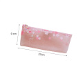 Sweet Pink Glittering Frosted Sakura Pencil Bag Kawaii Pencil Cases Pouch School Office Supplies Korean Stationery Organizer