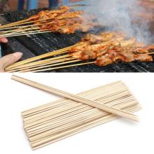 50/100Pcs Disposable Barbecue BBQ Bamboo Skewers Meat Food Meatballs Wood Sticks Forks Grill Shish Kabob Kitchen BBQ Accessories