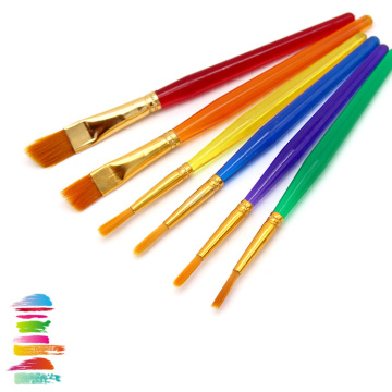 6 pcs/set color rod children's brush set DIY art watercolor pen nylon gouache pen oil painting brush Drawing Art Supplies