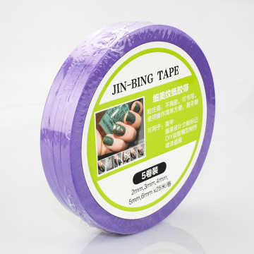 5Rolls Purple 2mm 3mm 4mm 5mm 6mm x 25m Washi Masking Tape Nail Art Tape Draping Tape Free Shipping