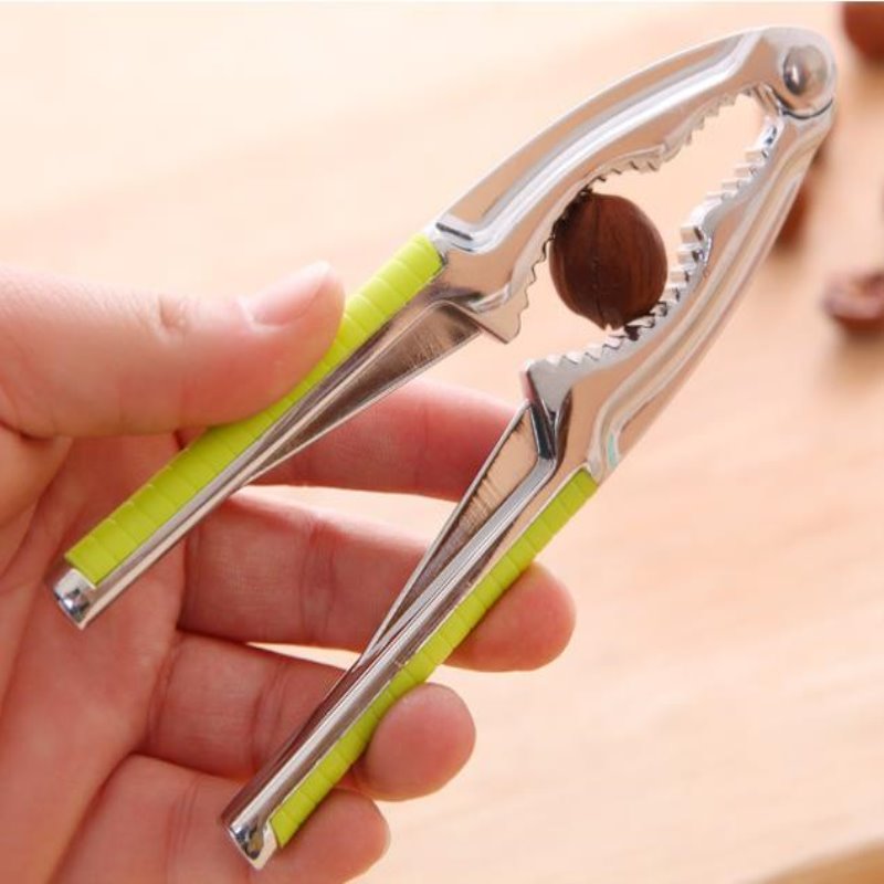 Portable Nut Cracker Kitchen Gadgets Tool Sheller Walnut Opener Plier Metal Opener Nutcracker Kitchen Accessories