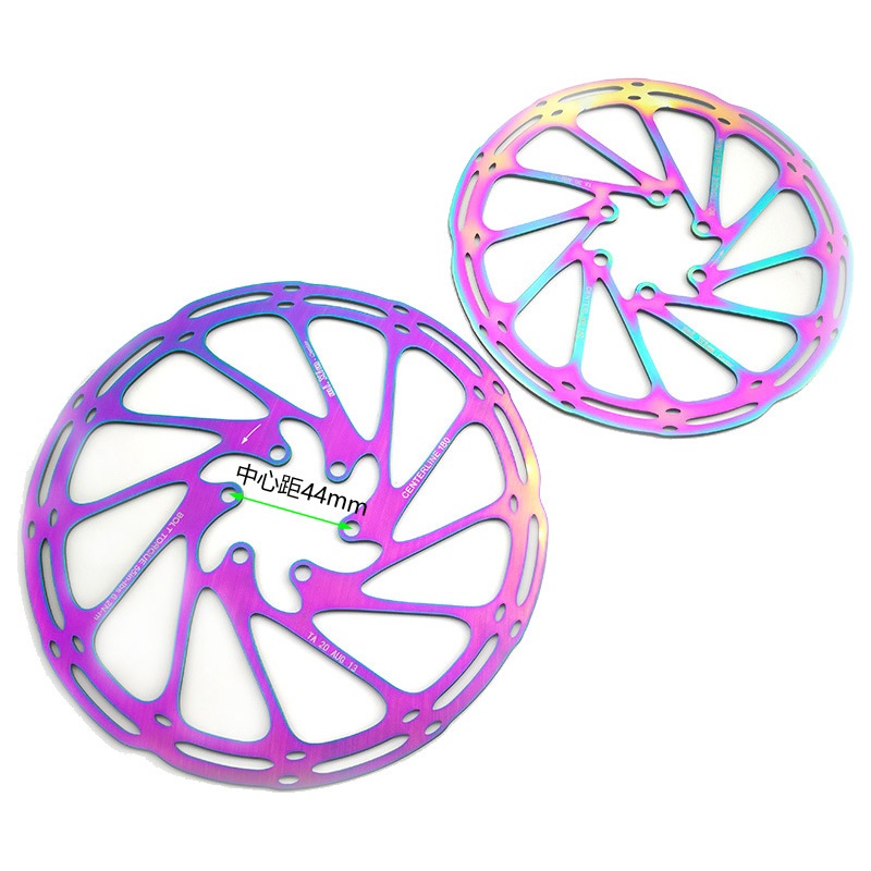 MTB Road Bike Colorful Hydraulic Brake Disc Rotors Centerline 160mm 180mm Rainbow Bike Brake Disc Rotors For SRAM SHIMANO