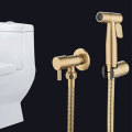 Brushed Gold Bidet faucet Bathroom Single Cold Water wall mount toilet Companion Cleaning Stainless Steel Accessories tap