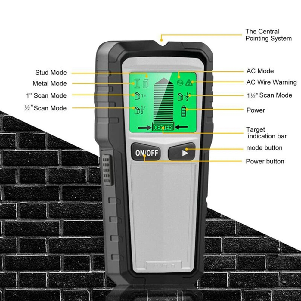 5 in 1 Smart Wall Scanner Wall Metal Detector Multi-function Electronic Stud Finder Locator for Wire Cable Rebar Detection
