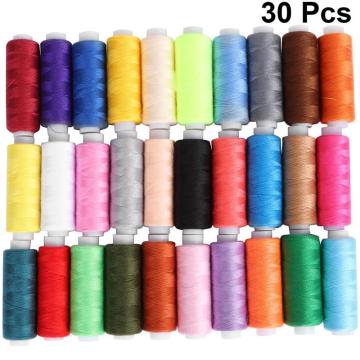30pcs Polyester Yarn Coils Sewing Quilting Threads Sewing Thread Art Handmade Sewing (Random Color)