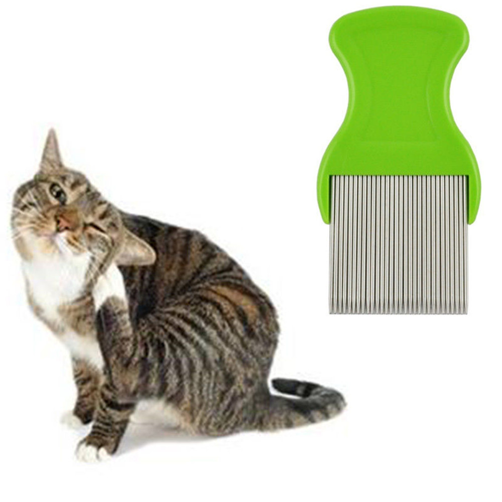 Fine Toothed Pet Flea Comb Steel Brush Cat Dog Grooming Combs for Dog Cat Kitten Hair Trimmer Brushes Comb