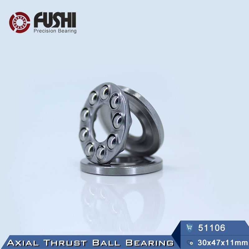 51106 Thrust Bearing 30*47*11 mm ( 2 PCS ) ABEC-1 Axial 51106 Ball Bearings 8106
