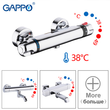 GAPPO Sanitary Ware Suite bathroom thermostatic shower tap set bathtub faucet main body bath shower mixer shower system set