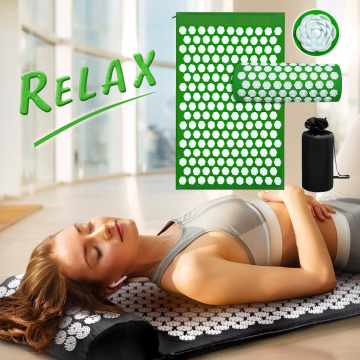 Massager Cushion Massage Yoga Mat Acupressure Relieve Stress Back Body Pain Spike Acupuncture Mat Massage Yoga Mat With Pillow