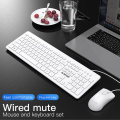 Niye Silent Keyboard Mouse Set Ergonomic Mute Office Gaming USB Full-size Keyboard Mouse Combo For Notebook Laptop Desktop PC