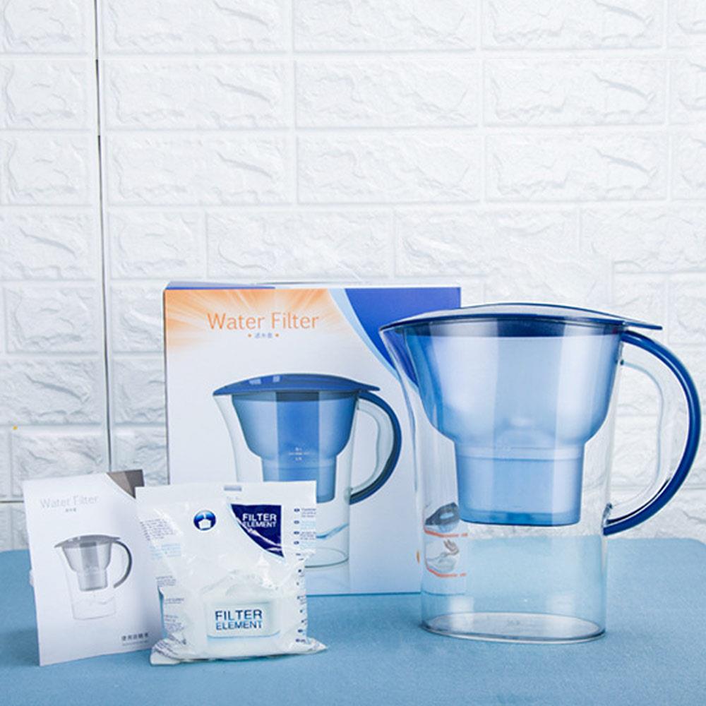 2.5L Water Pitcher Home Activated Carbon Net Kettle Office Water Purifier Food Grade Material Water Filter With Electronic Timer