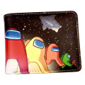 Mens Bifold PU Leather Among Us Wallet Coin Pocket Credit Card Id Window Card Holder
