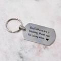 Engraved Godfathers are a blessing thank you for being mine Keychain Stainless Steel Key Chain Friends Family Gift Car Keyring